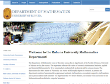 Tablet Screenshot of math.ruh.ac.lk